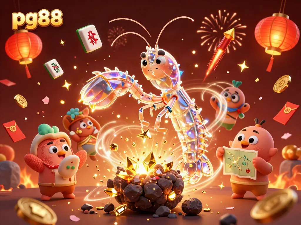 Experience the excitement of pg88 with galactic characters in a vibrant casino-themed illustration.