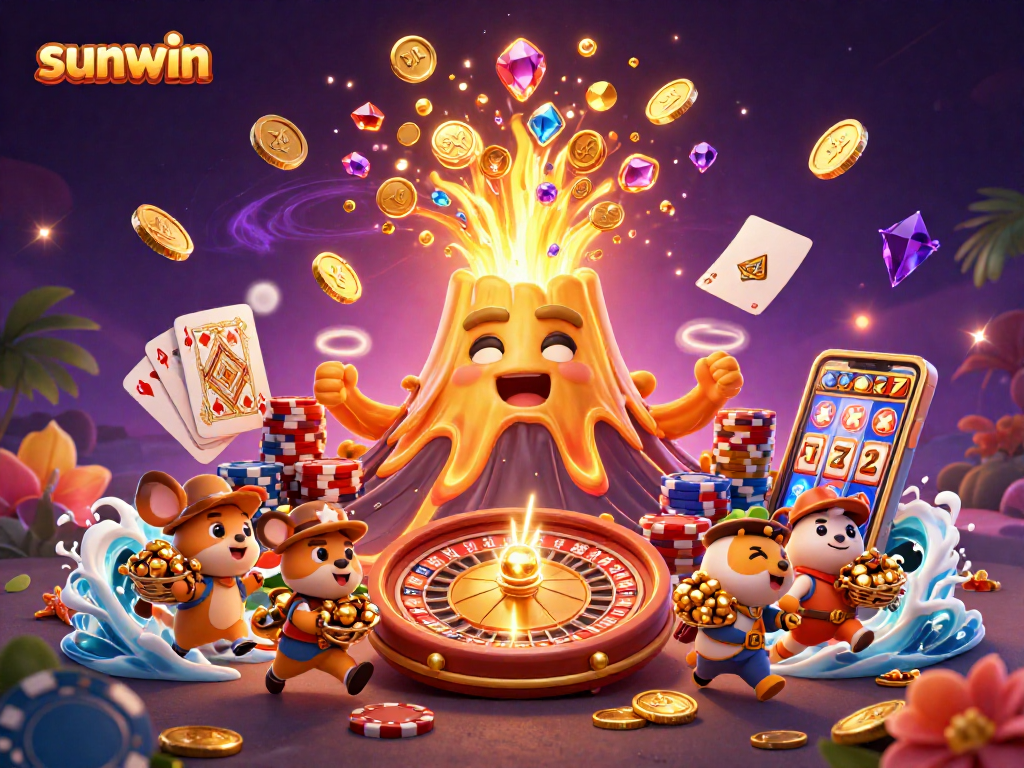 Engage with sunwin's thrilling gameplay featuring vibrant casino elements and dynamic treasure scenes.