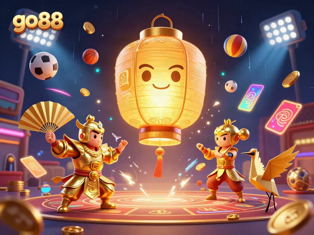 Experience the excitement of go 88 with dynamic illustrations of gaming fun and vibrant elements.