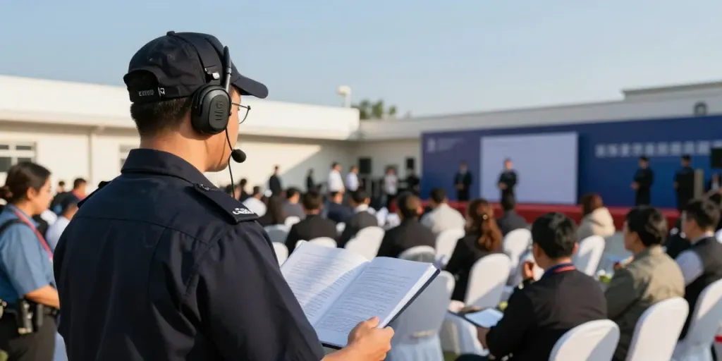 Private Security services provided by a licensed professional at local events, enhancing safety and trust for nearby businesses.