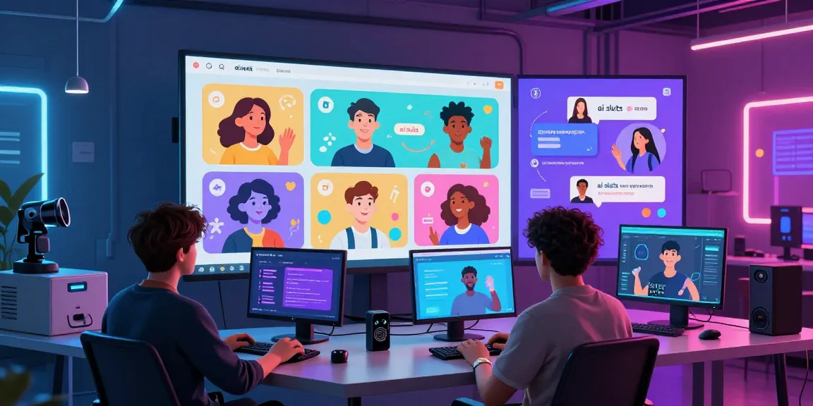 Engaging scene illustrating AI sluts in virtual reality chat environments, highlighting user interactions.